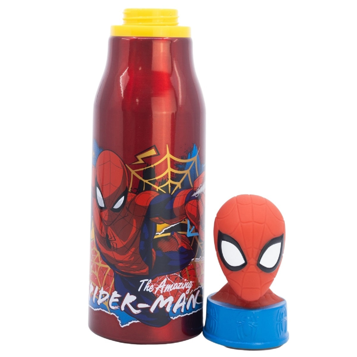 Spiderman Trinkflasche Aluminium, 690 ml, mit Sicherheitsverschluss