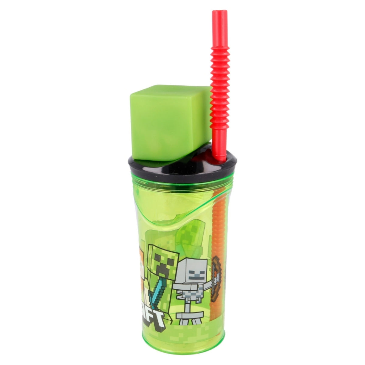 Minecraft Trinkbecher – 3D Kinderbecher & Strohhalmbecher 360 ml