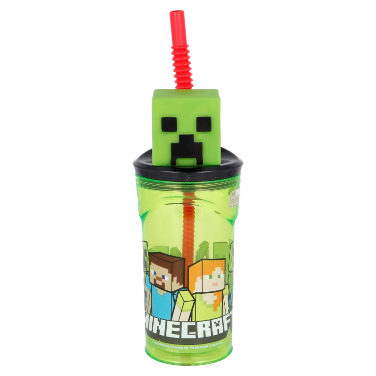 Minecraft Trinkbecher – 3D Kinderbecher & Strohhalmbecher 360 ml