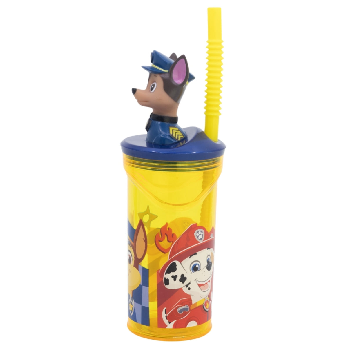 Paw Patrol Becher 3D Kindertrinkbecher 360 ml mit Strohhalm & Figurdeckel