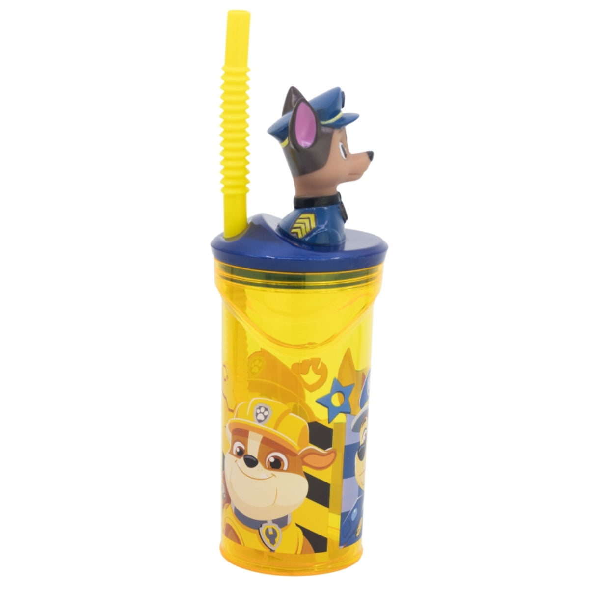 Paw Patrol Becher 3D Kindertrinkbecher 360 ml mit Strohhalm & Figurdeckel