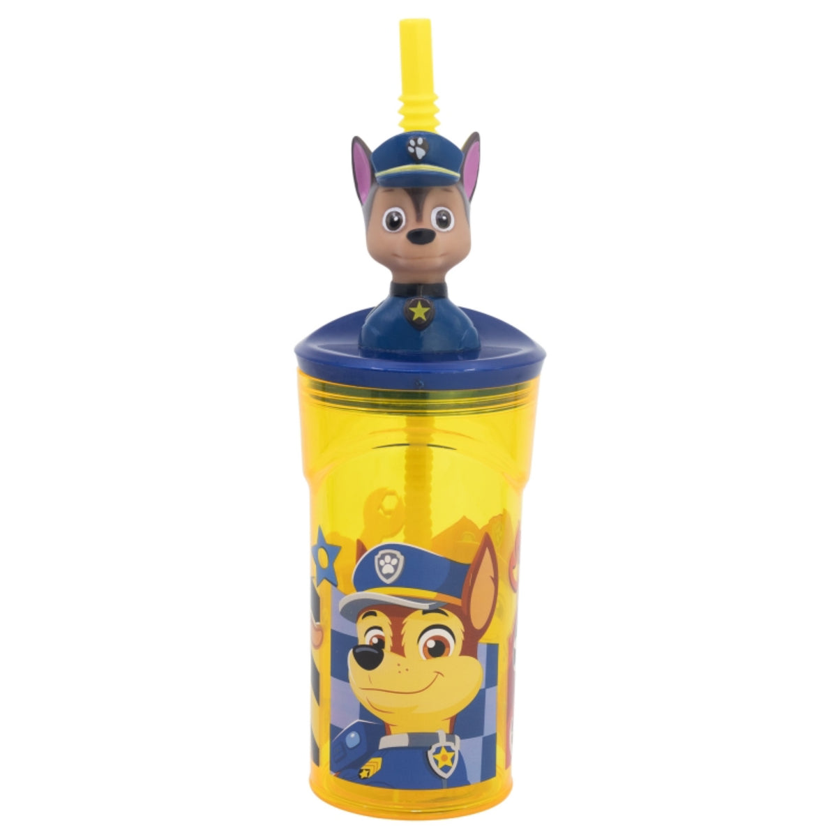 Paw Patrol Becher 3D Kindertrinkbecher 360 ml mit Strohhalm & Figurdeckel
