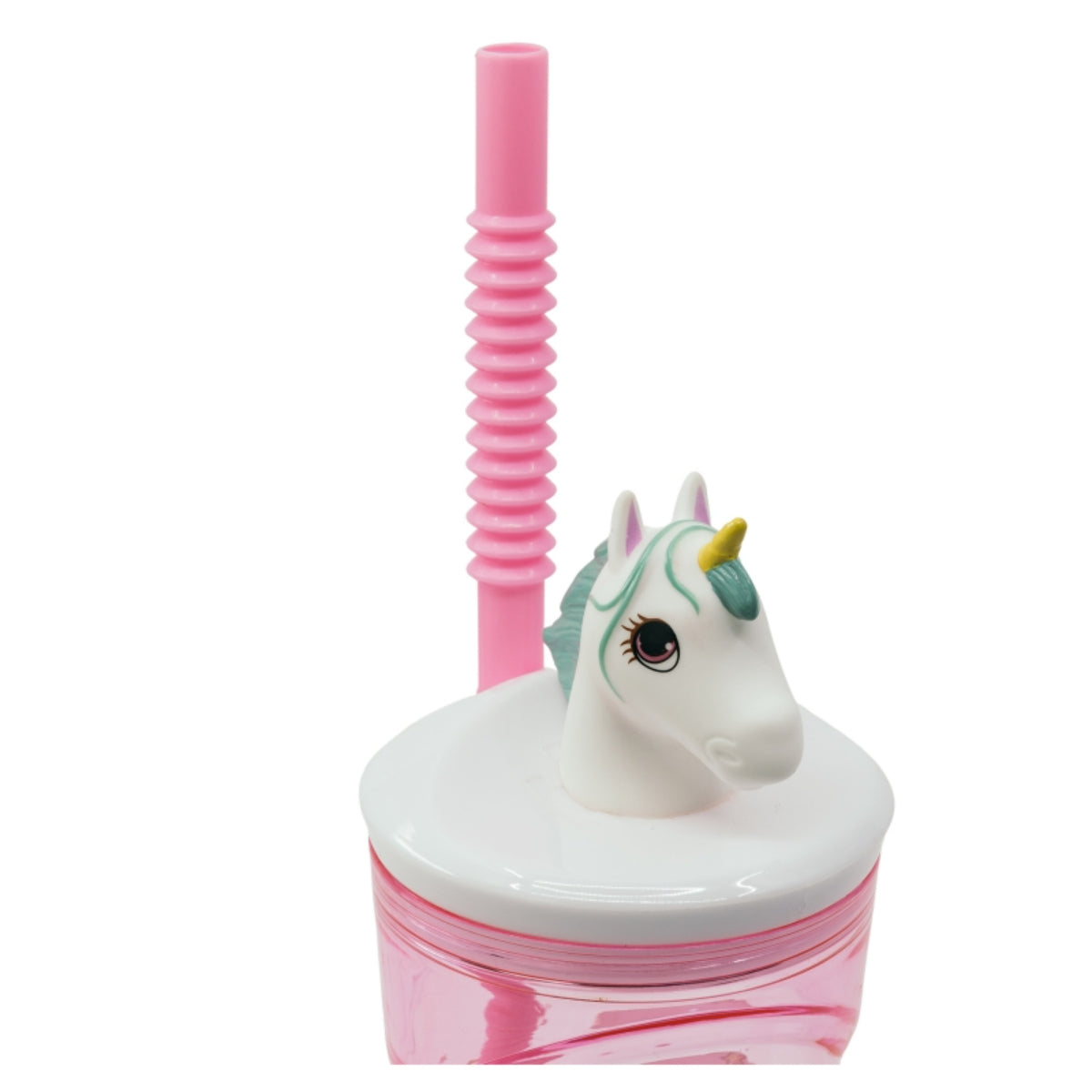 Unicorn Trinkbecher 3D Kinderbecher & Strohhalmbecher 360 ml