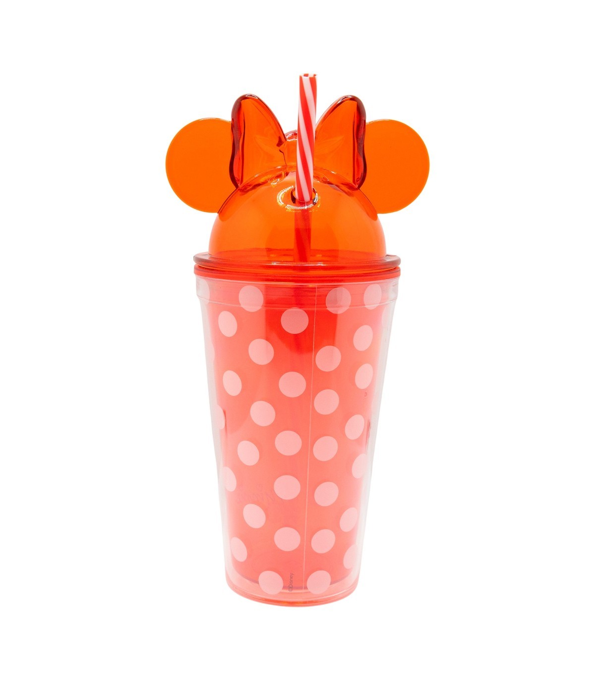 Disney Minnie Mouse 3D Trinkbecher 535 ml mit Strohhalm und Schraubdeckel