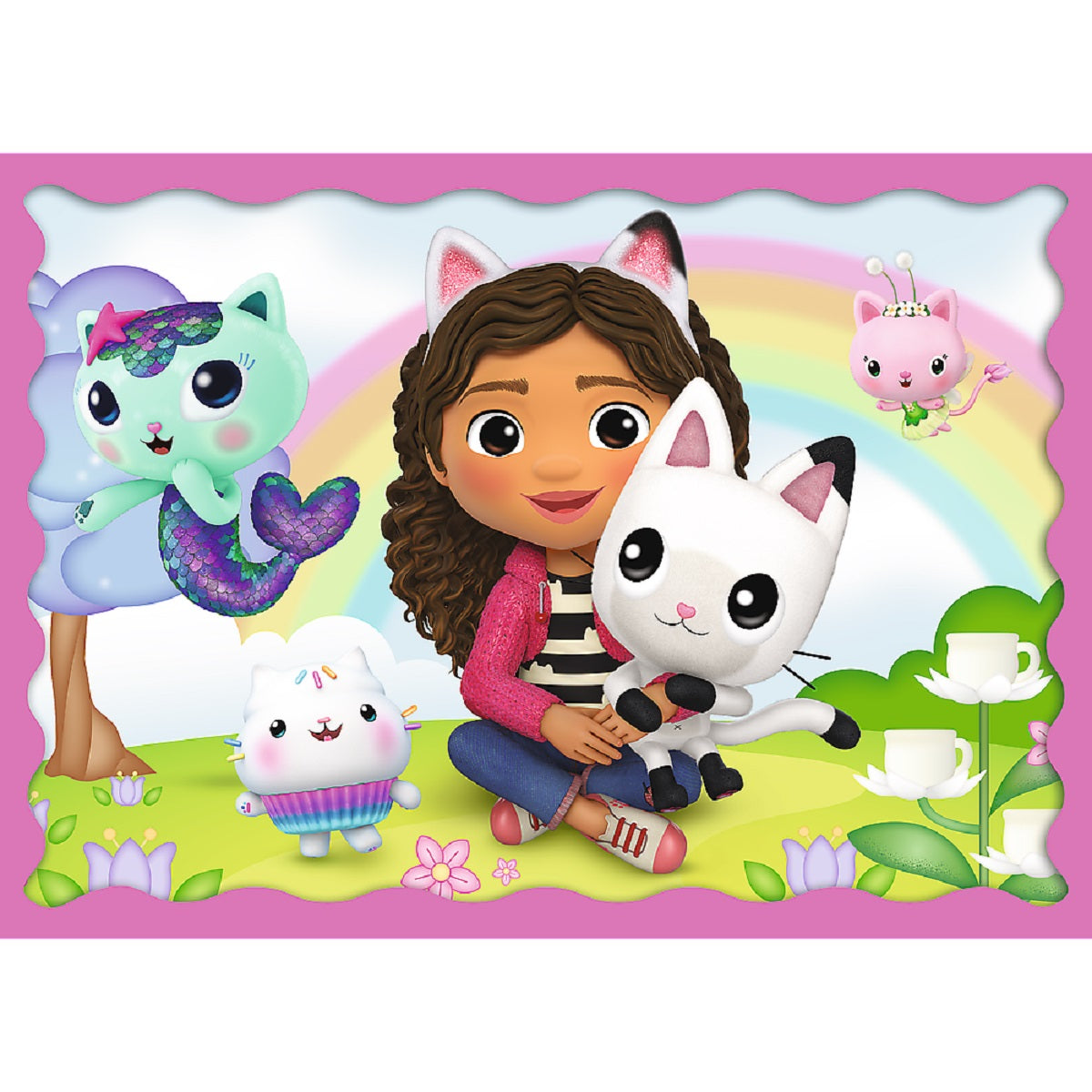 Gabby's Dollhouse 4-in-1 Puzzle Set – Vier zauberhafte Puzzles in einem