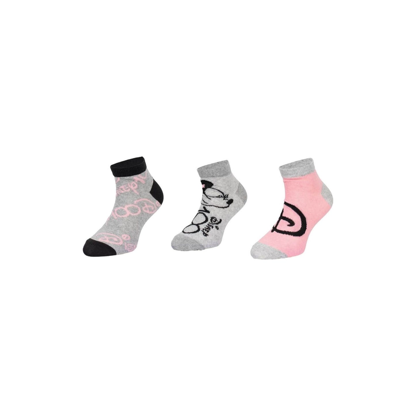 Disney Minnie Mouse Sneaker Socken für Kinder – 3er-Pack in bunten Designs