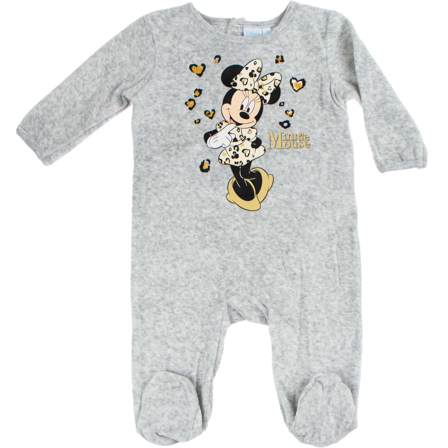 Disney Minnie Maus Baby-Strampler Baby-Outfit kuscheliger Einteiler für Babys