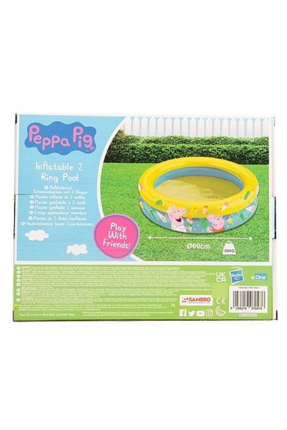 Peppa Pig Aufblasbarer Pool für Kleinkinder – 60 cm Durchmesser für Badespaß