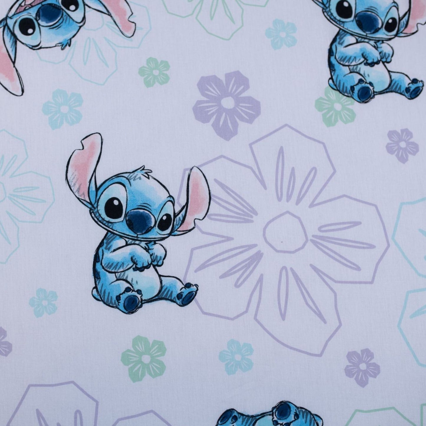 Lilo & Stitch Spannbetttuch aus Baumwolle – Spannbettlaken 90x200 cm für Kinder