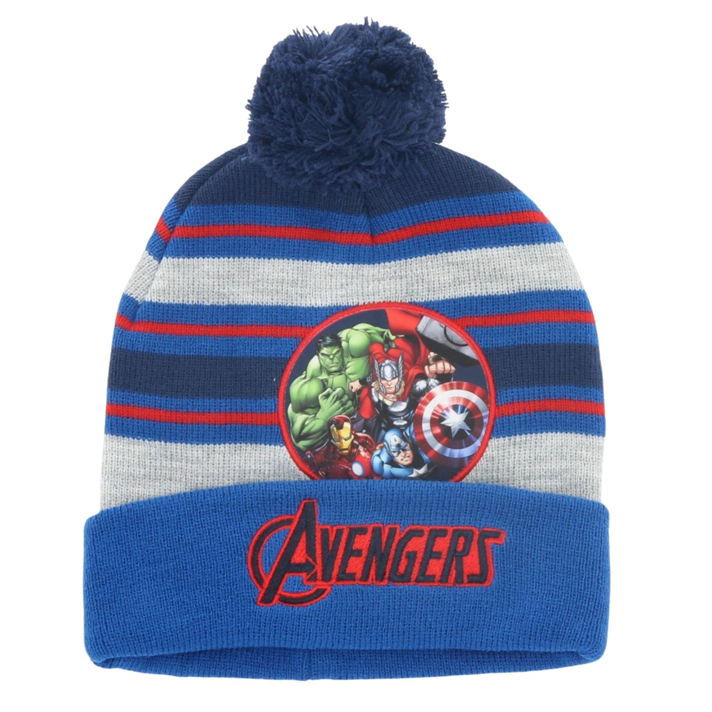 Avengers Wintermütze mit Bommel – Coole Onesize Mütze für Kinder