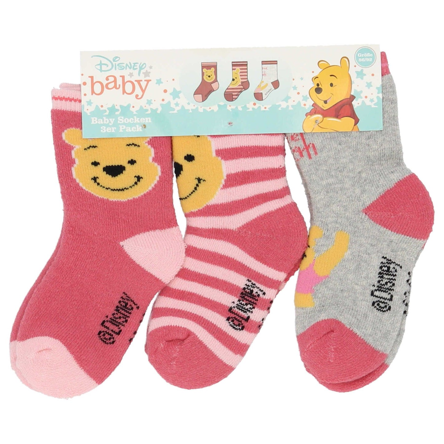 Winnie Puuh Baby-Socken – 3er-Pack kuschelige & bequeme Söckchen