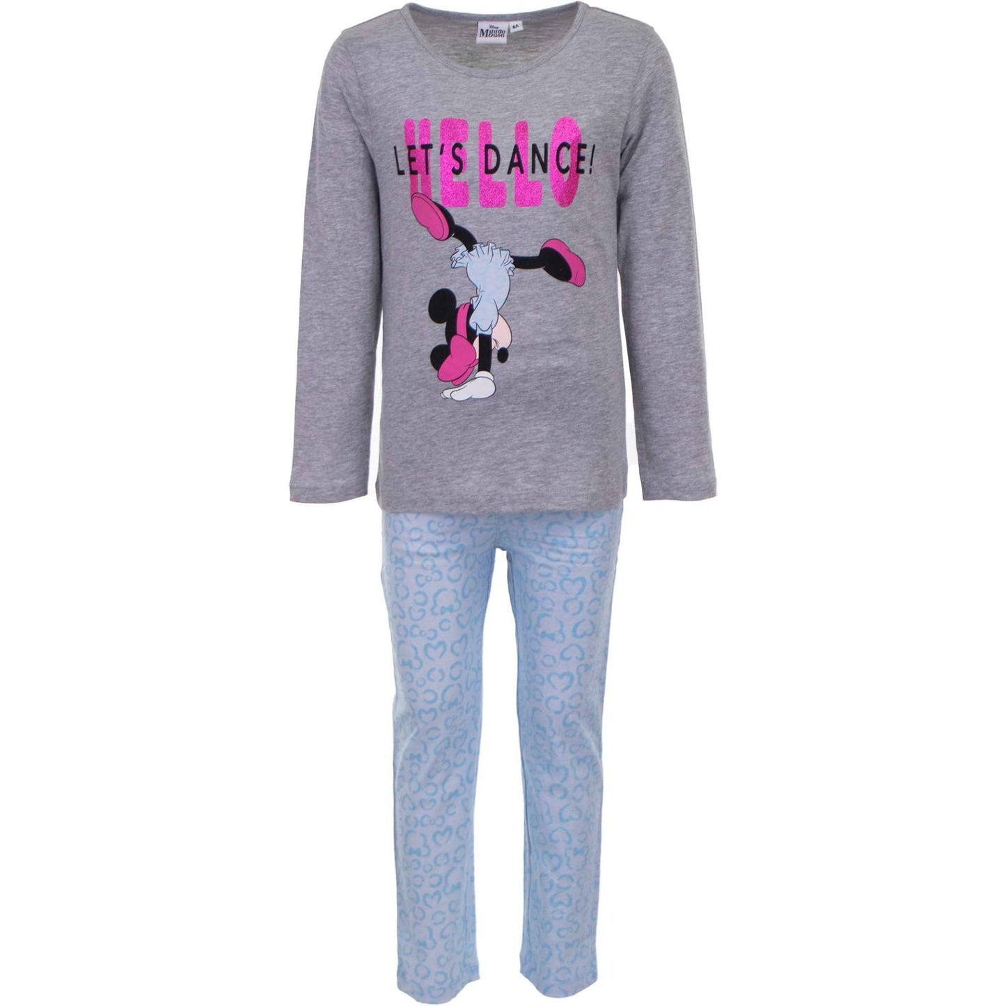 Disney Minnie Maus Schlafanzug Bequemer Baumwoll-Pyjama Nachtanzug für Kinder