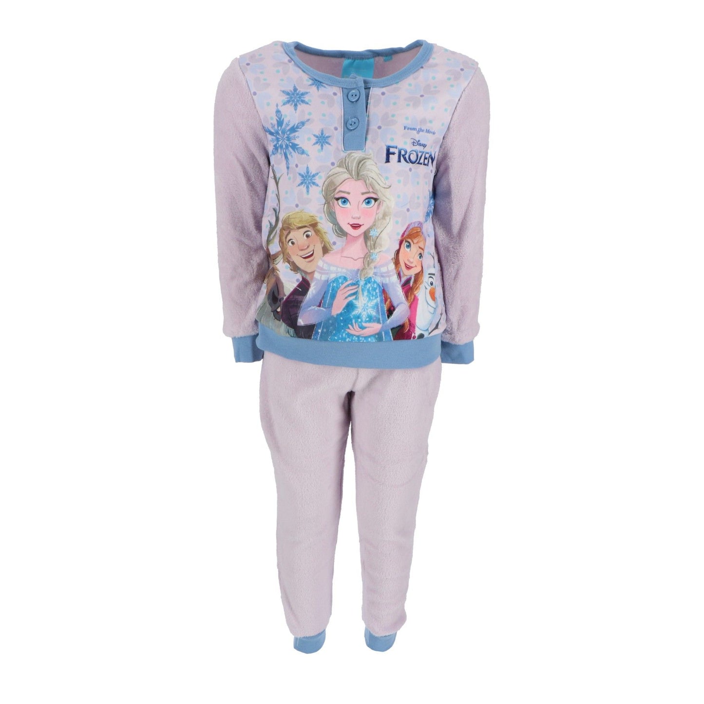 Disney Frozen Schlafanzug – Bequemer Korallen-Fleece-Pyjama für Kinder