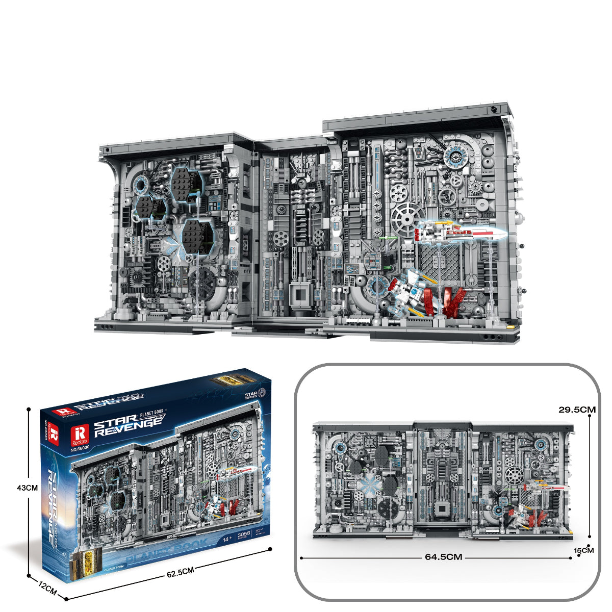 Reobrix 66030 Sternenjäger Buch Klemmbaustein Displaymodell 3058 Teile ab 14