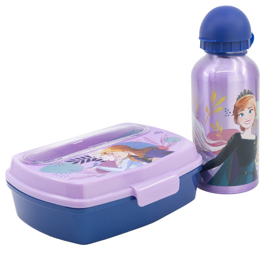 Disney Frozen 4er Set Trust The Journey Aluminiumflasche, Snackbox und mehr