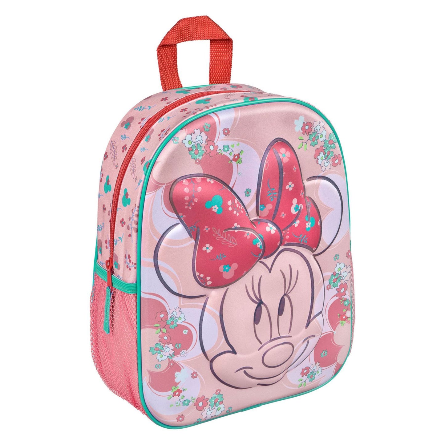Disney Minnie Mouse 3D Kinder Rucksack – Schultasche mit großem Hauptfach und Reißverschluss