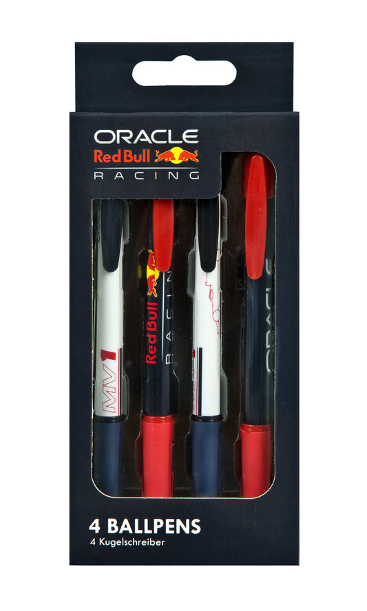 Red Bull Ballpoint Pen Set – 4 Stifte in der Max Verstappen Edition