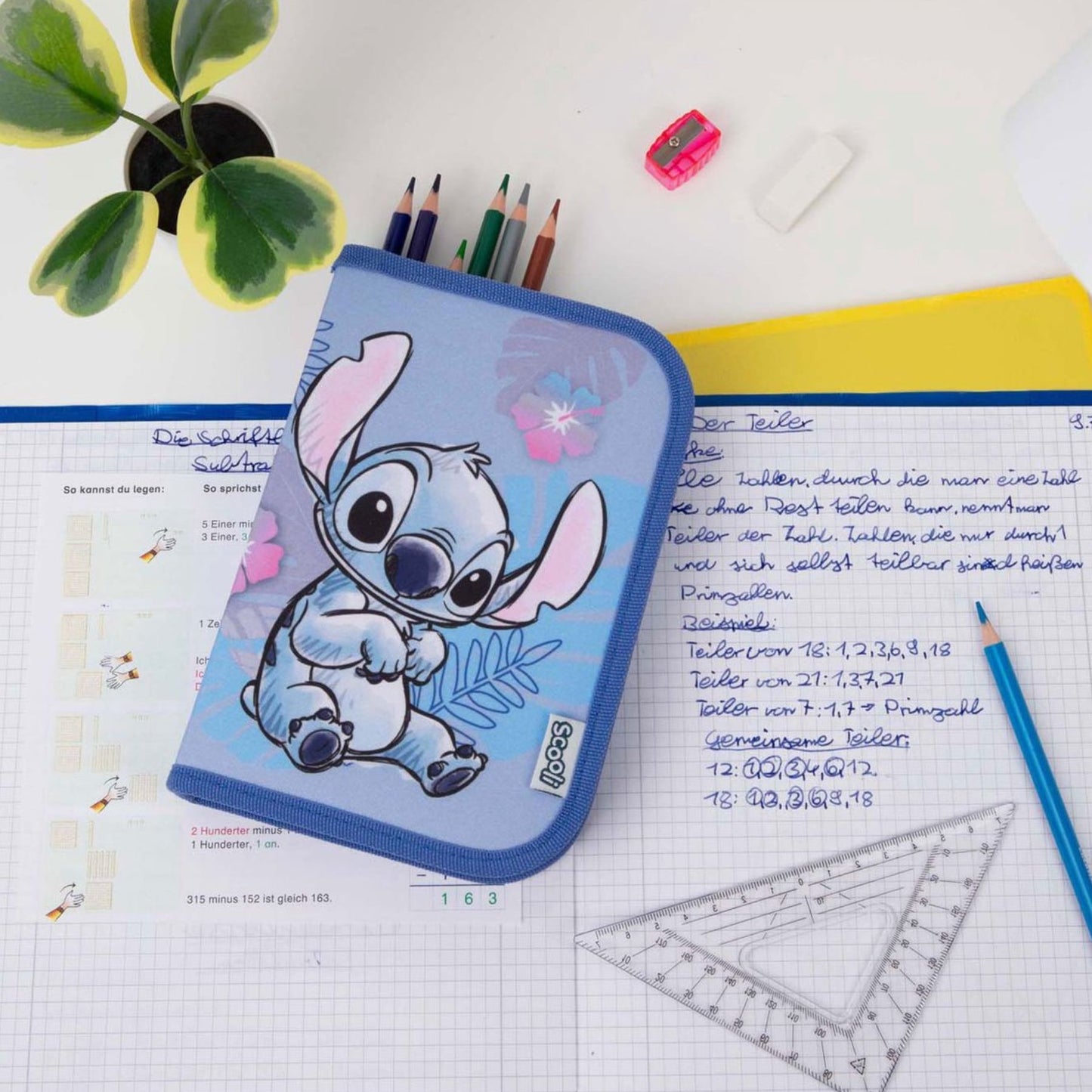 Disney Lilo & Stitch Federmappe gefüllt mit Stiften und Zubehör