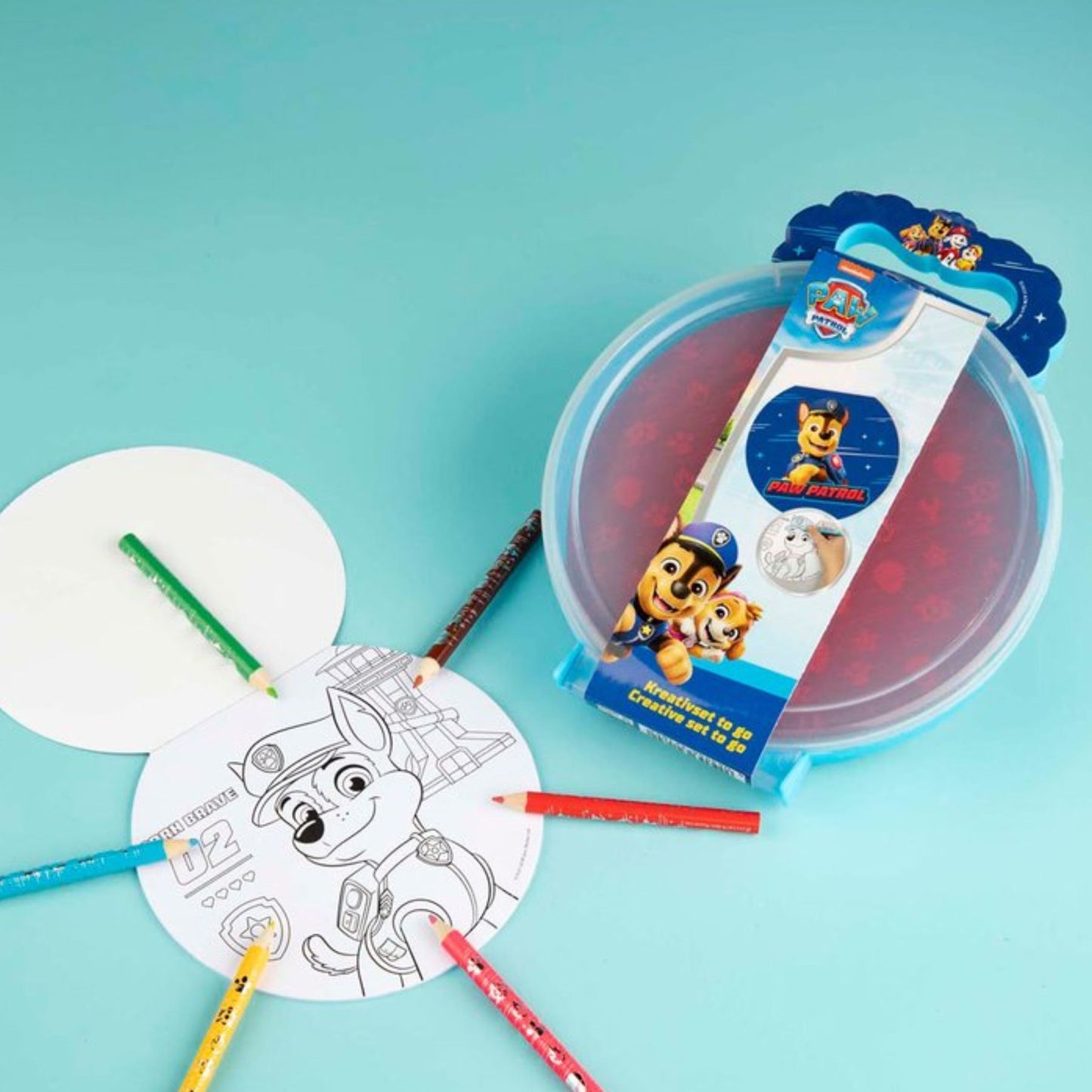 Paw Patrol Färbeset für Kinder für kreatives Malen und Basteln 16.5 × 3.8 × 20 cm