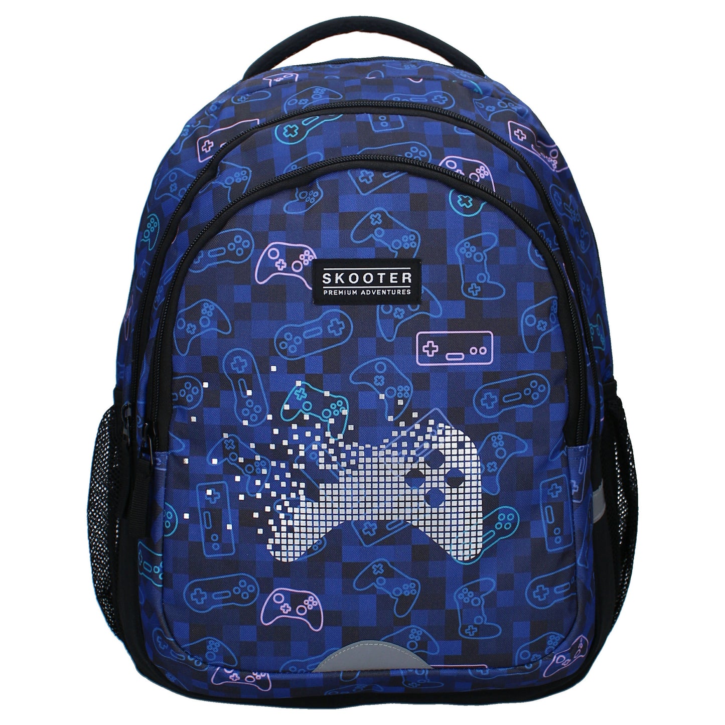Skooter Schulrucksack Jungen – Gamer Rucksack mit Game-Motiv & 2 Fronttaschen