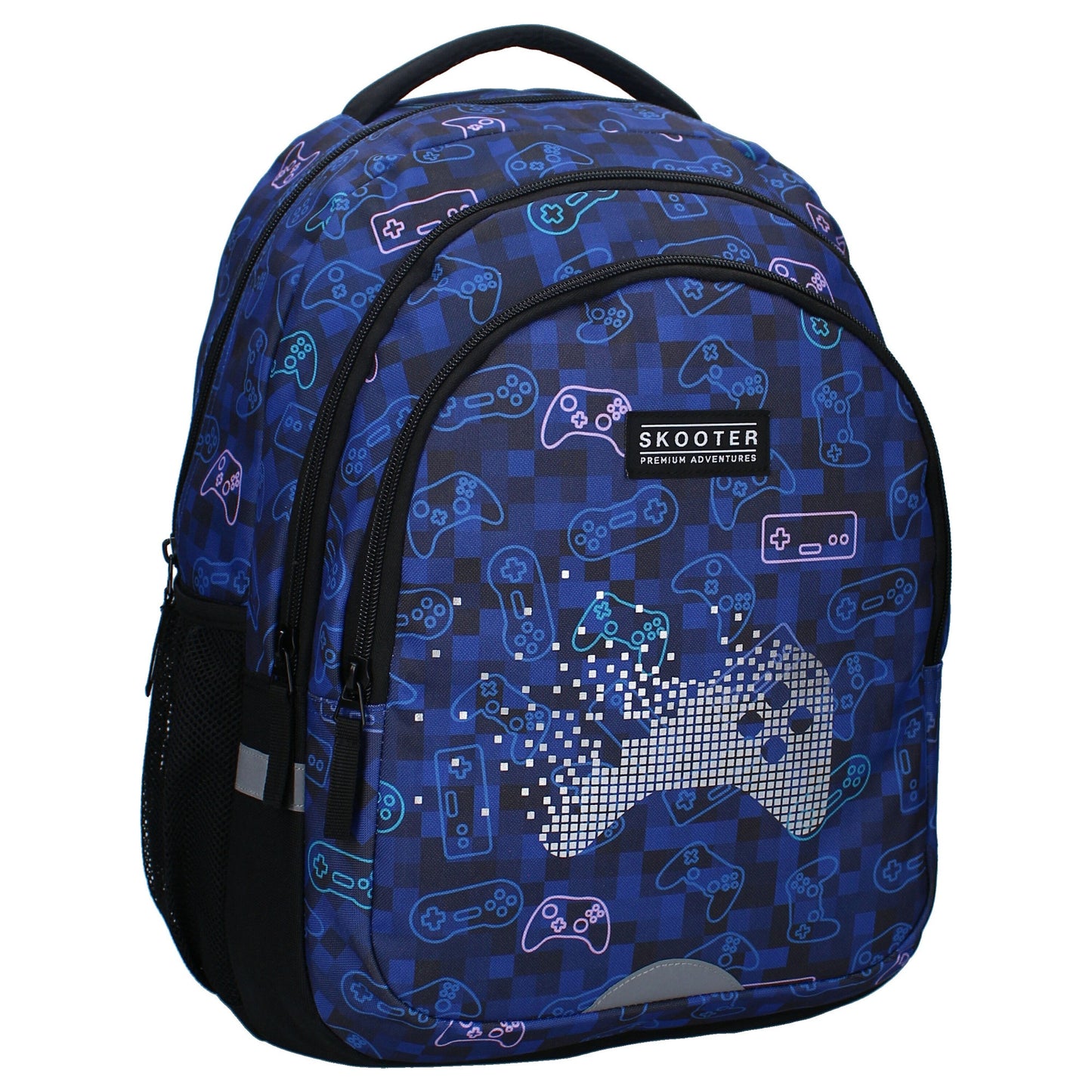 Skooter Schulrucksack Jungen – Gamer Rucksack mit Game-Motiv & 2 Fronttaschen