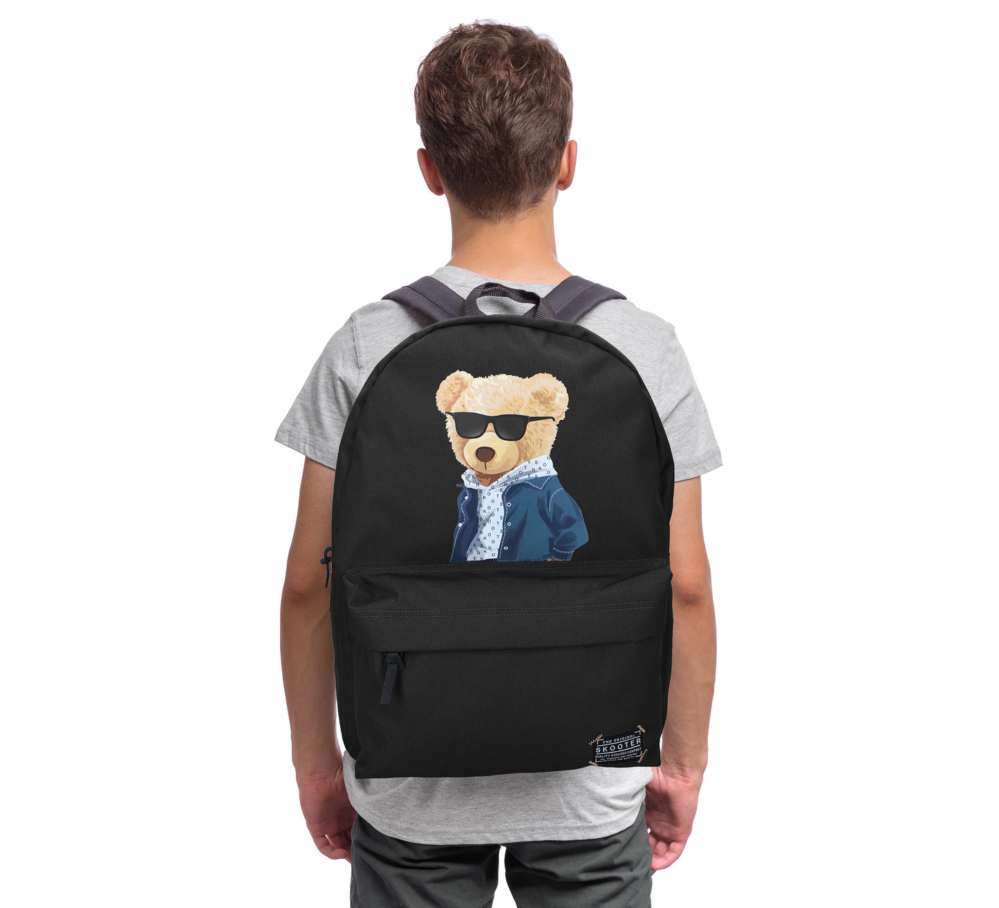 Skooter Rucksack Schwarz – Ergonomisch, geräumig & mit Reißverschlusstaschen Schultasche