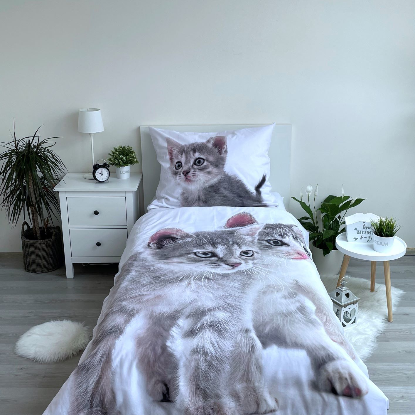 Kitten Design Kuschelige Bettwäsche Baumwolle, 140x200 cm & 70x90 cm