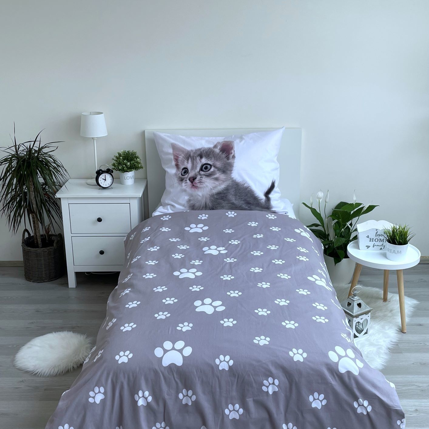 Kitten Design Kuschelige Bettwäsche Baumwolle, 140x200 cm & 70x90 cm