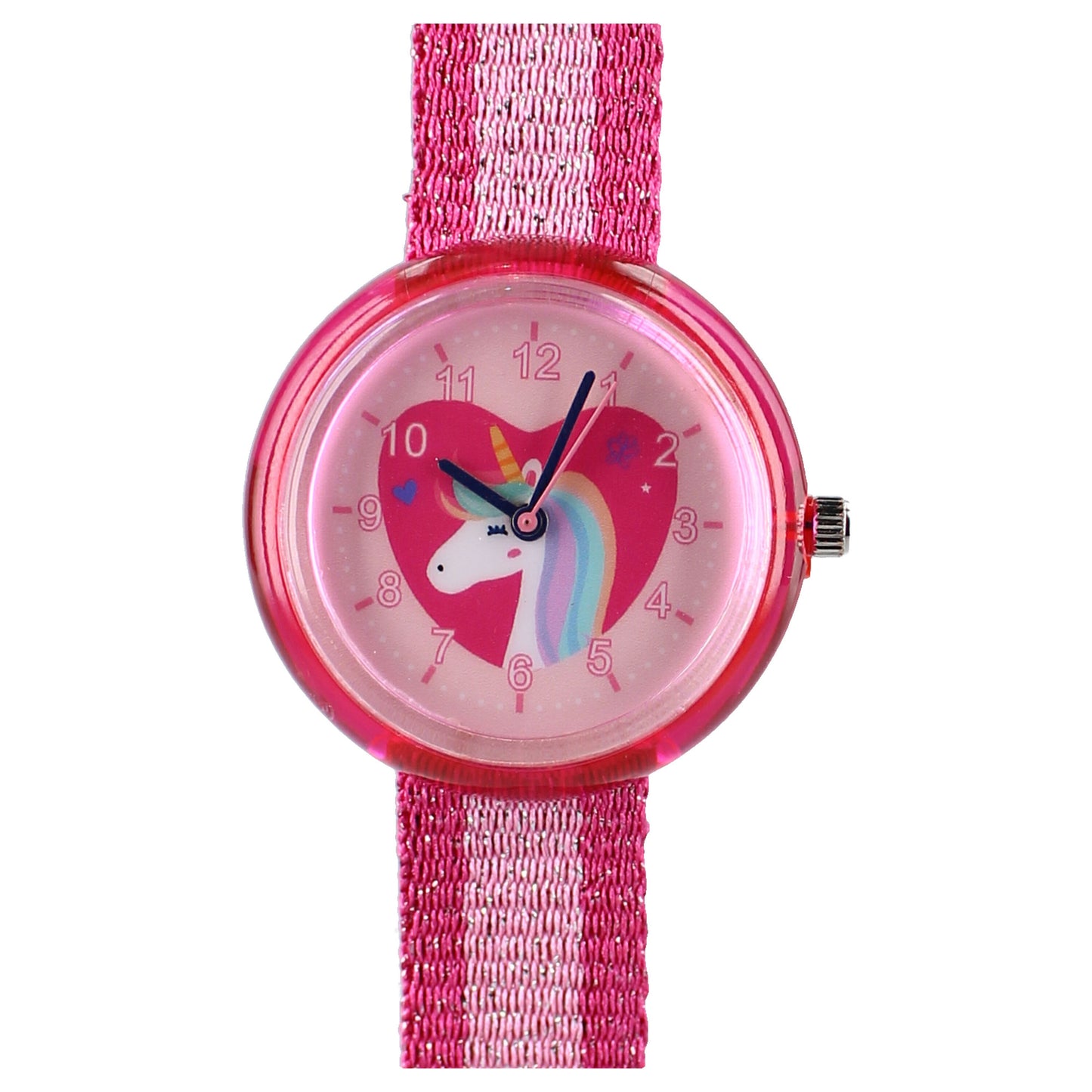 Prêt Kids Time! Kinderuhr – Einhorn-Design, Glitzer-Armband & verstellbarer Verschluss