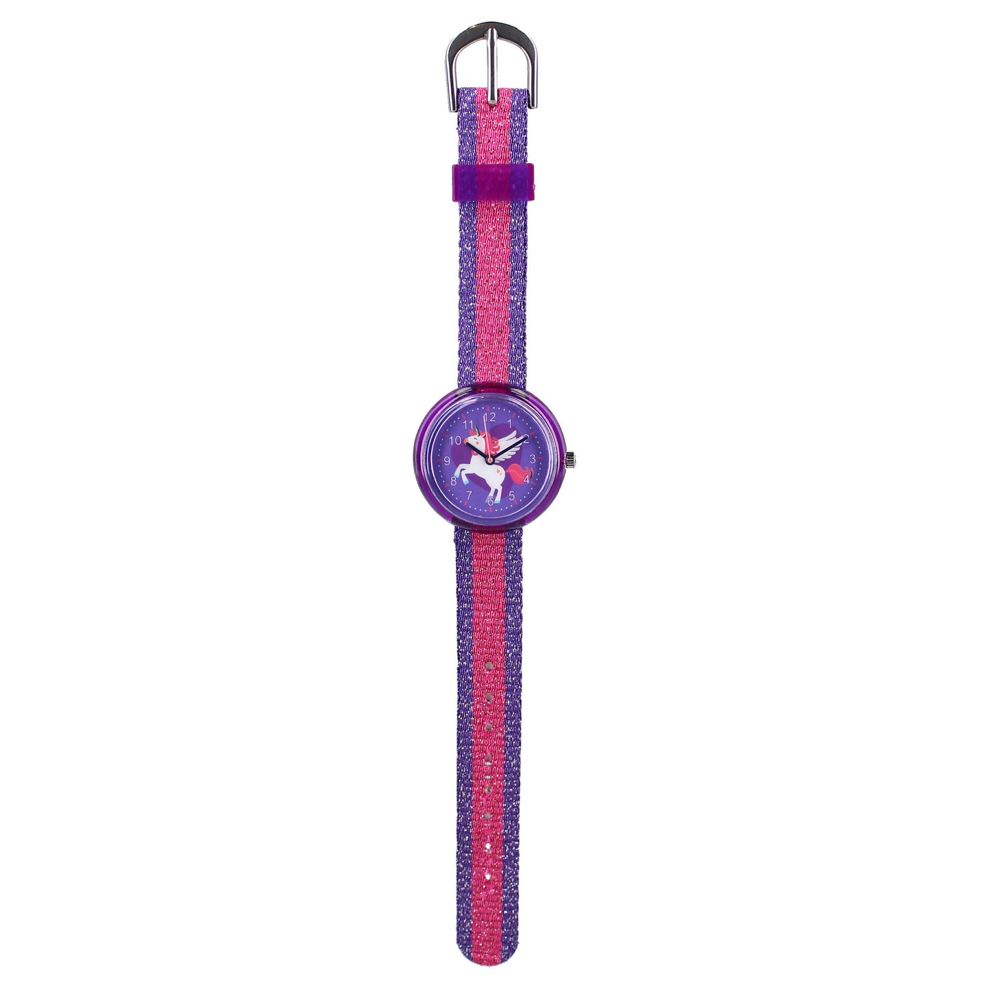 Prêt Kids Time! Kinderuhr – Einhorn-Design, Glitzer-Armband & verstellbarer Verschluss