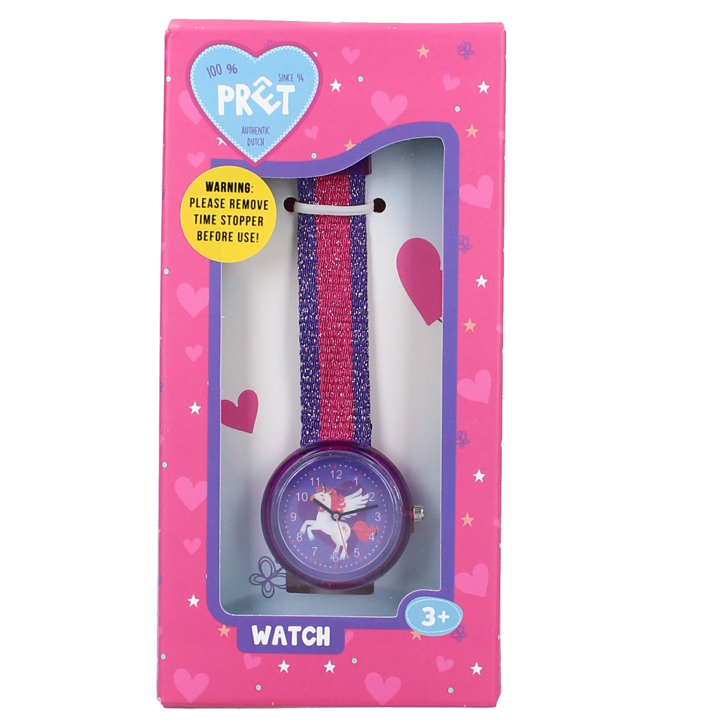 Prêt Kids Time! Kinderuhr – Einhorn-Design, Glitzer-Armband & verstellbarer Verschluss