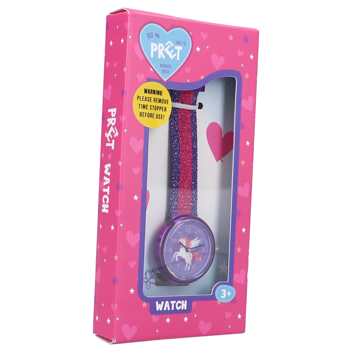 Prêt Kids Time! Kinderuhr – Einhorn-Design, Glitzer-Armband & verstellbarer Verschluss
