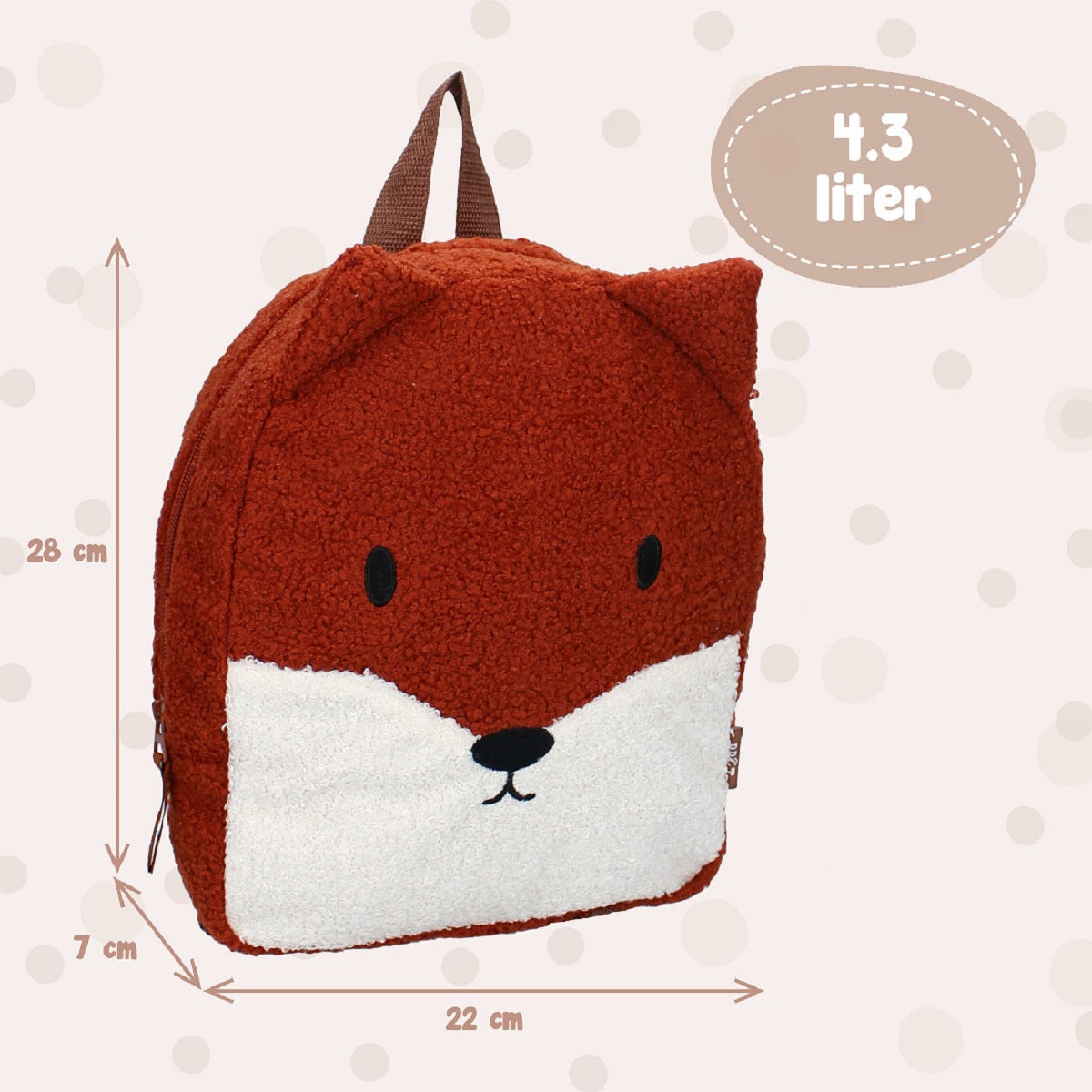 Prêt Rucksack Kinder Forest Fables Fuchs-Rucksack mit Teddy-Stoff