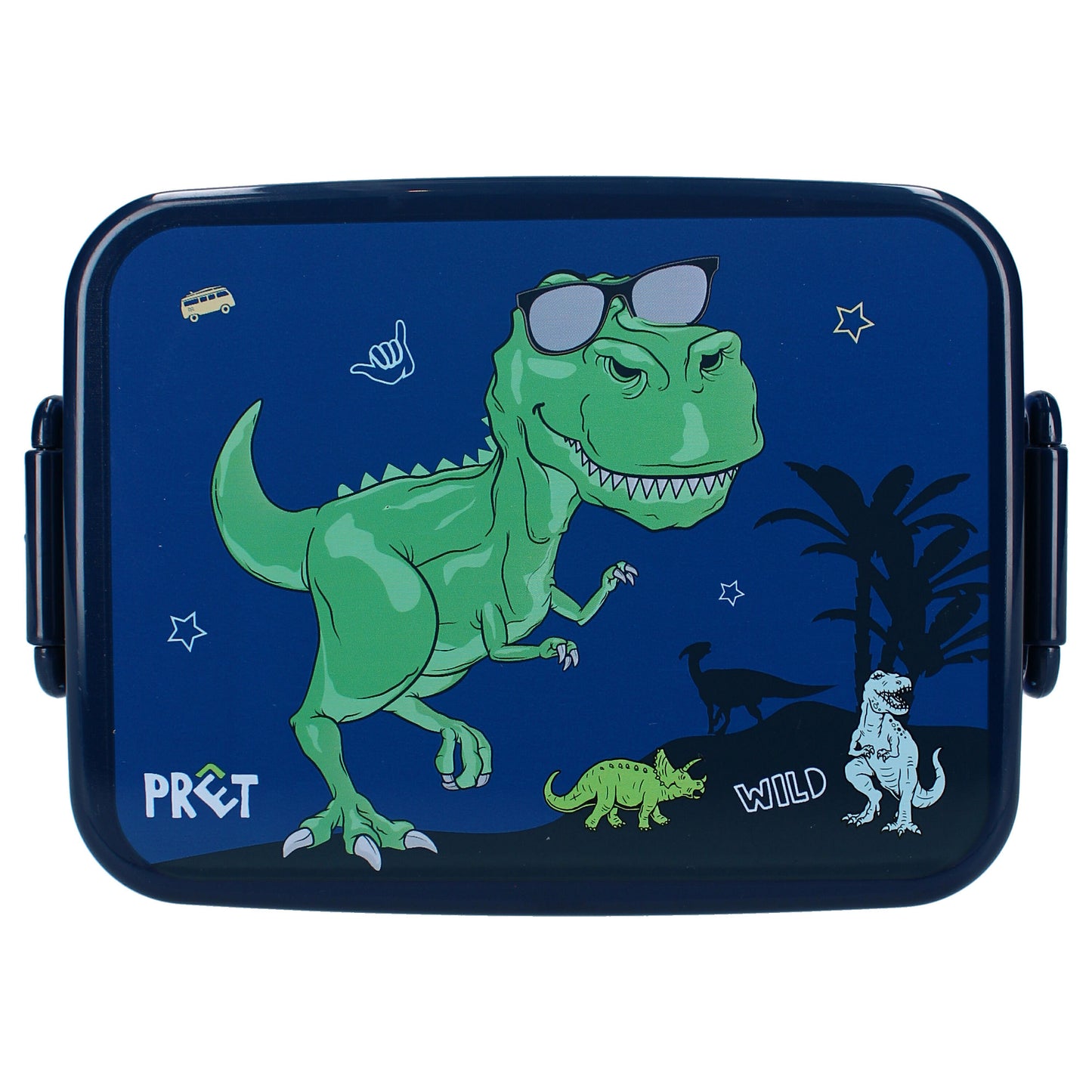 Prêt Lunch Bunch Brotdose 16x13x5 cm Abenteuerliches Design für kleine Dino-Fans