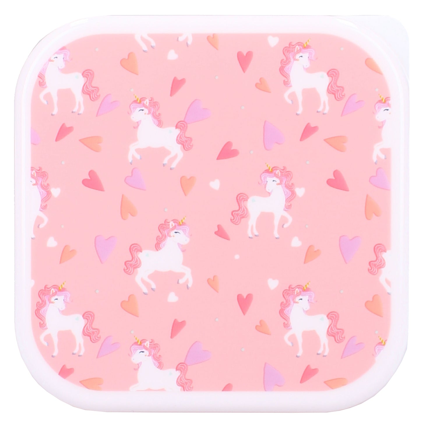 Prêt Snackbox Lunchbox 3-in-1 – Einhorn Design, stapelbare Behälter für Kinder