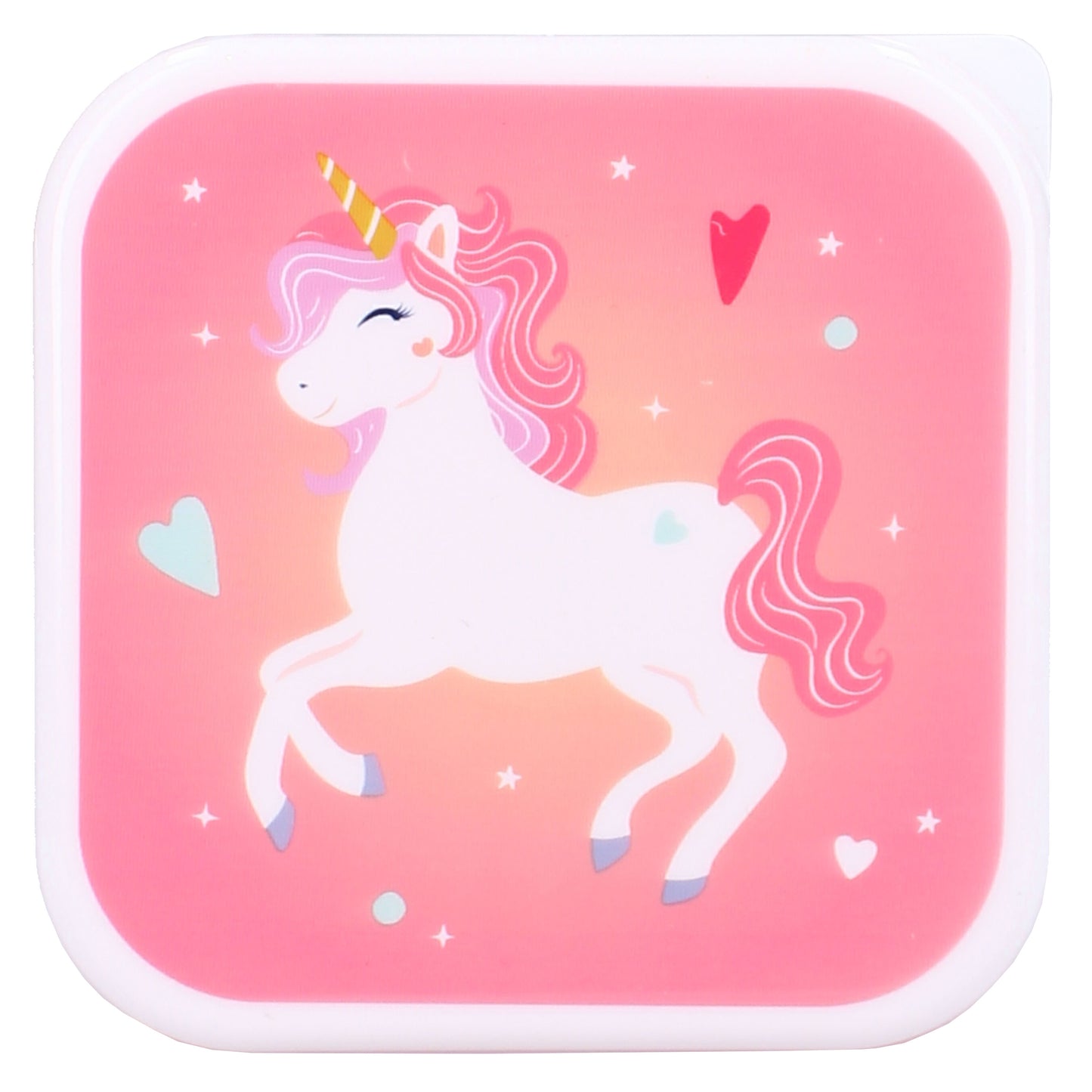 Prêt Snackbox Lunchbox 3-in-1 – Einhorn Design, stapelbare Behälter für Kinder