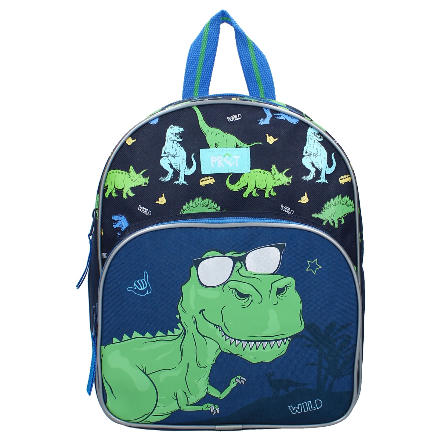 Prêt Kinder-Rucksack Schultasche Verstellbare Gurte & Fronttasche