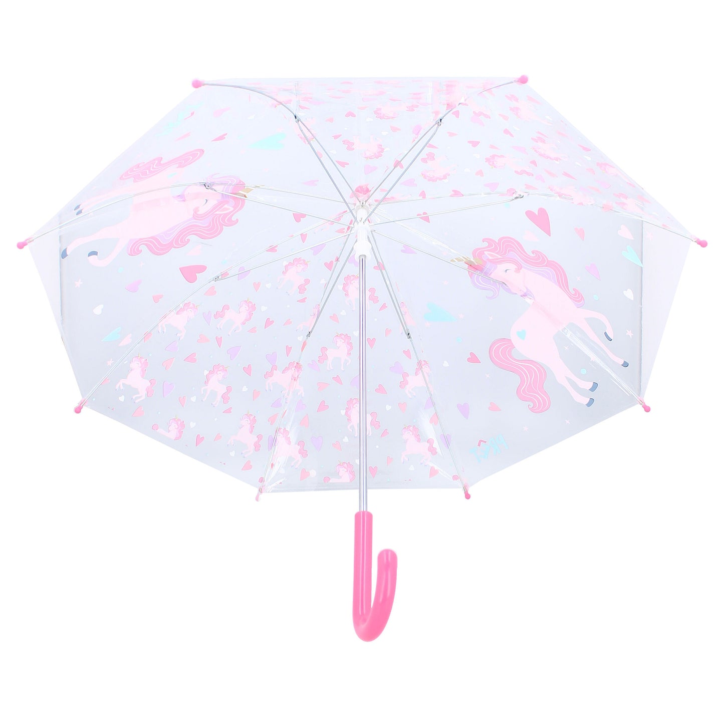 Prêt Kinder-Regenschirm ⌀ 71 cm Einhorn-Design, transparent & handlich