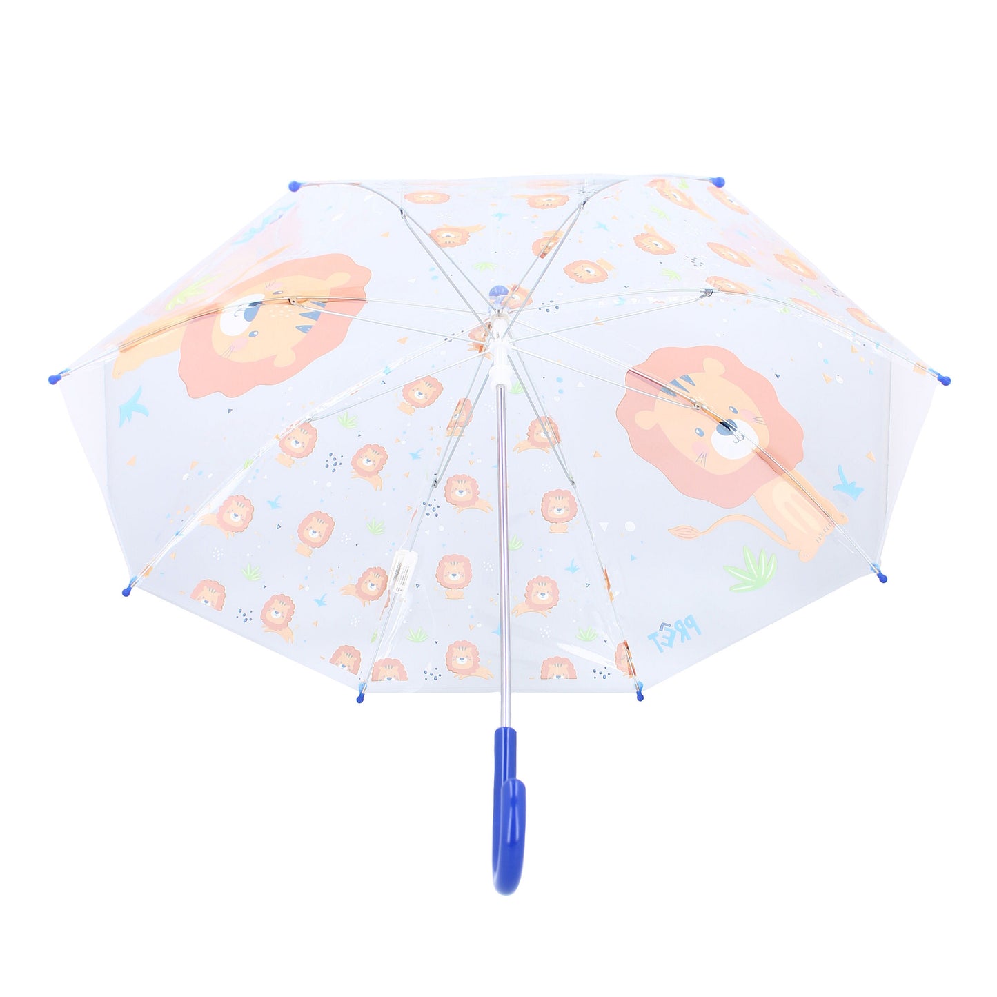 Prêt Kinder-Regenschirm ⌀ 71 cm Lion-Design, transparent & handlich