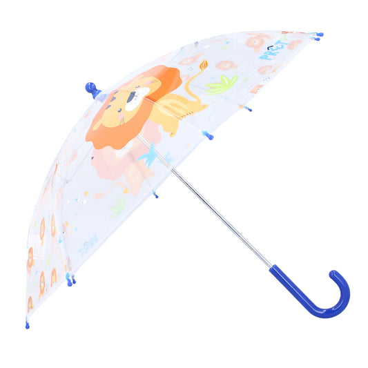 Prêt Kinder-Regenschirm ⌀ 71 cm Lion-Design, transparent & handlich
