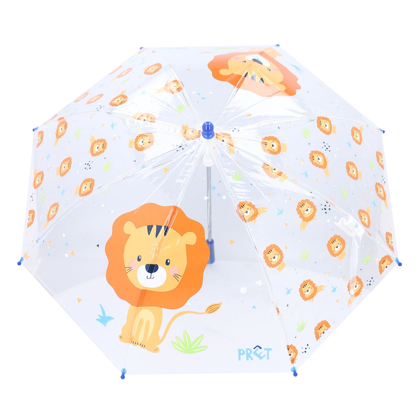 Prêt Kinder-Regenschirm ⌀ 71 cm Lion-Design, transparent & handlich