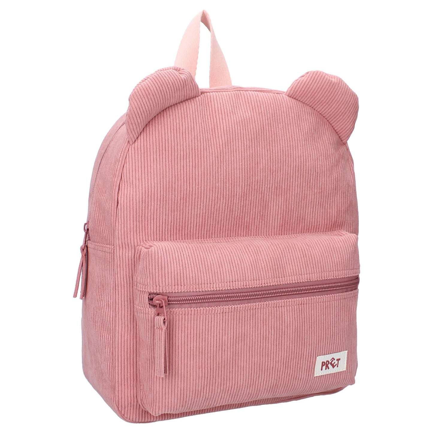 Prêt Rucksack 3D Ridge And Row – Beiger Kinder Rucksack aus Rippstoff 31x26x9 cm