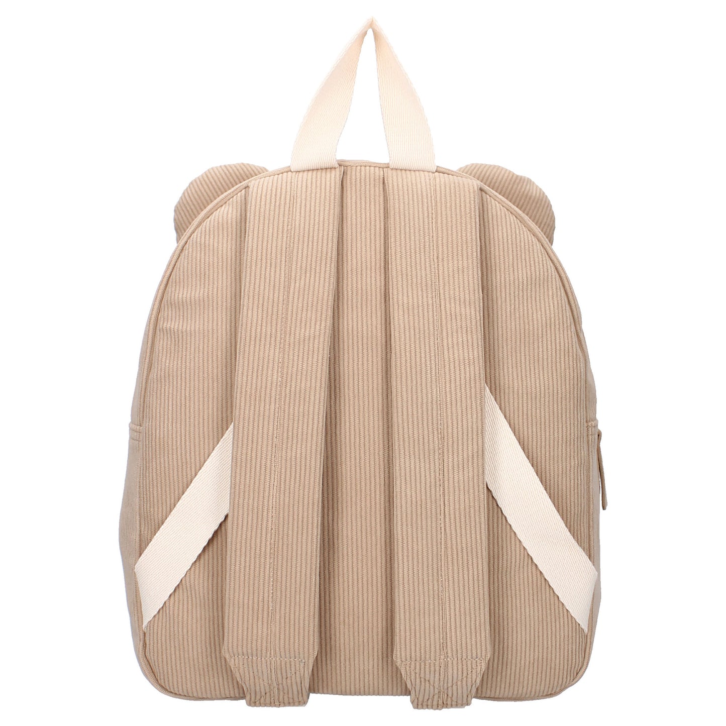 Prêt Rucksack 3D Ridge And Row – Beiger Kinder Rucksack aus Rippstoff 31x26x9 cm
