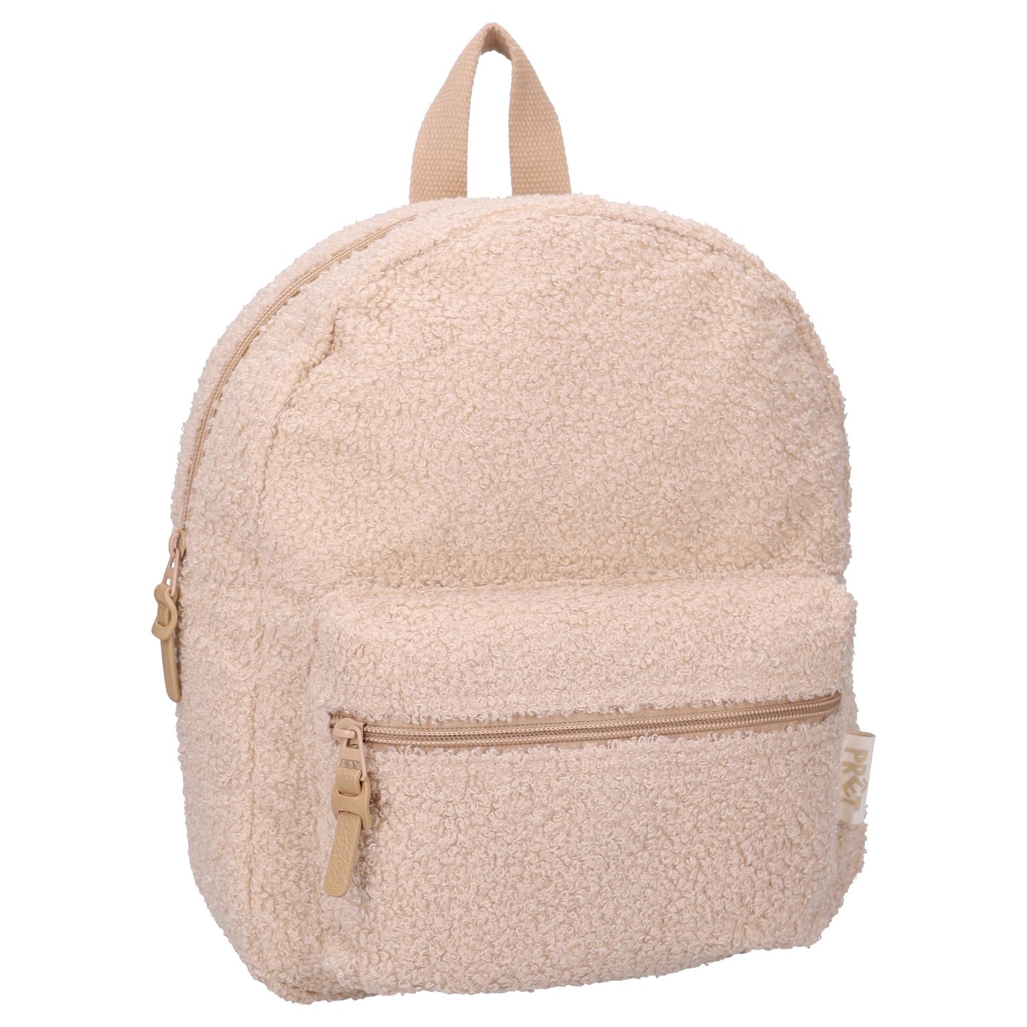 Prêt Rucksack Ridge And Row – Beiger Kinder Rucksack aus Rippstoff 31x26x9 cm
