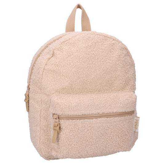 Prêt Rucksack Ridge And Row – Beiger Kinder Rucksack aus Rippstoff 31x26x9 cm