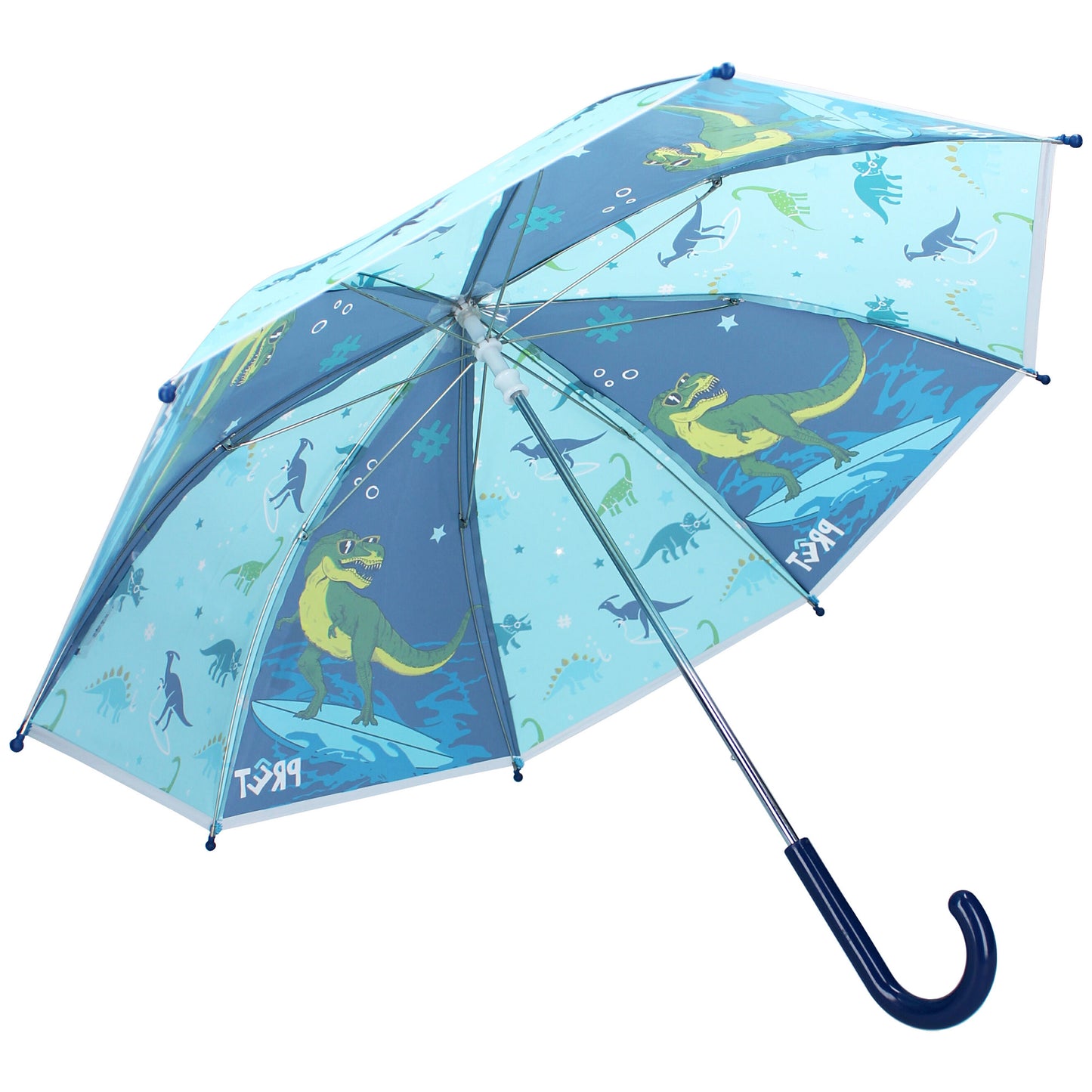 Prêt Regenschirm Kinder – Rainbows & Daydreams Dino-Schirm Blau