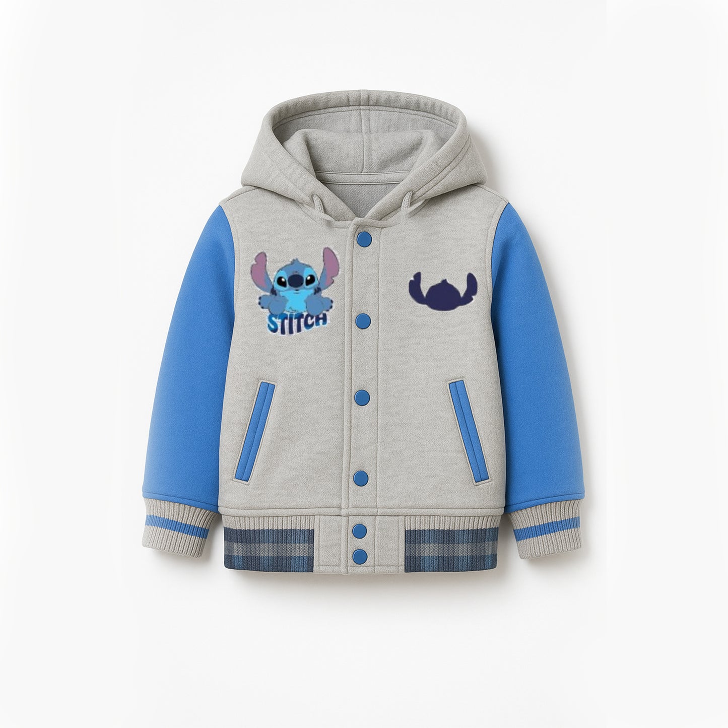 Lilo & Stitch Kinder Sweatjacke mit Kapuze – bequeme Jacke mit Knöpfen