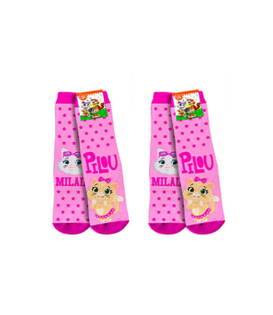 44 Cats Kinder Strümpfe 2er-Pack Anti-Rutsch Socken für Sicherheit