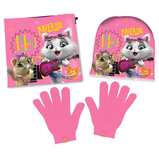 44 Cats Winterset für Kinder – Mütze, Schal und Handschuhe im beliebten Design