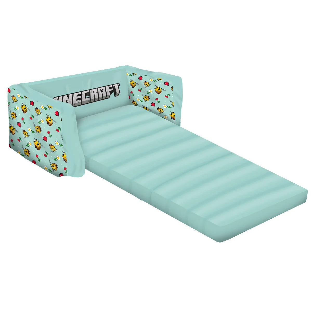 Minecraft Kinder Sofa 2in1 aufblasbar ausklappbar Schlafsofa Kindersessel mit Liegefläche